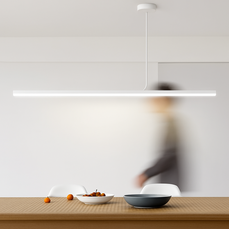 lustre led long moderne suspension décor luminaire suspendu
