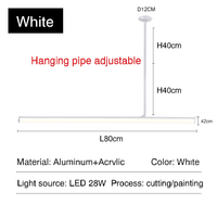 lustre led long moderne suspension décor luminaire suspendu