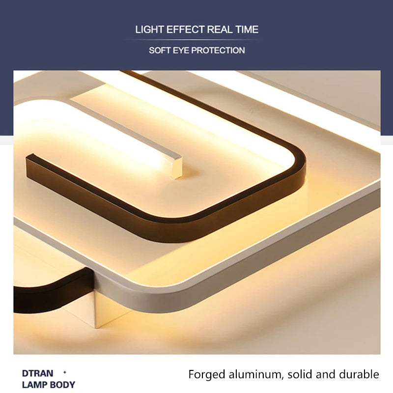 lustre led moderne carré pour intérieur luminaire