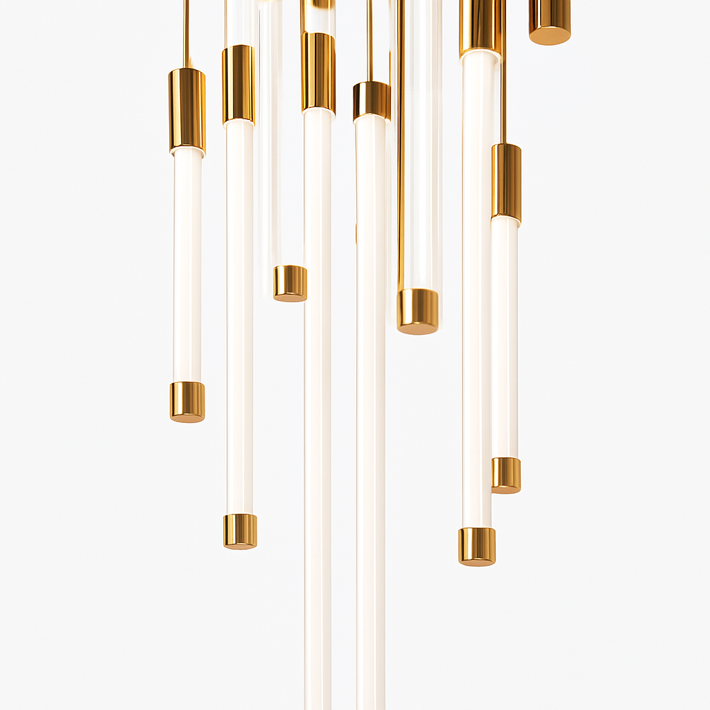 lustre led moderne de luxe pour décoration duplex grenier restaurant - vue 6 sur 15
