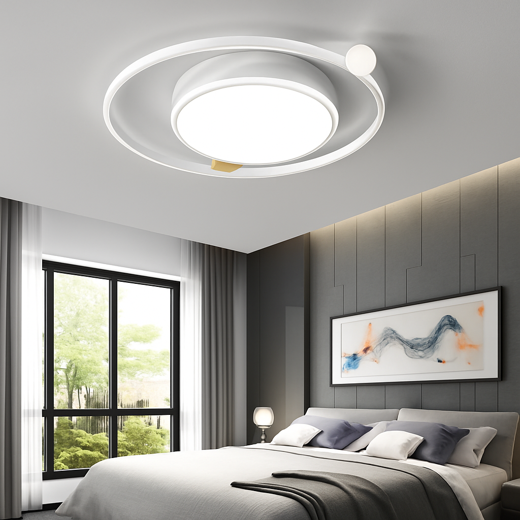 Lustre Led moderne plafonniers simples chambre chevet cuisine plafonnier étude éclairage intérieur à intensité variable - vue 4 sur 13
