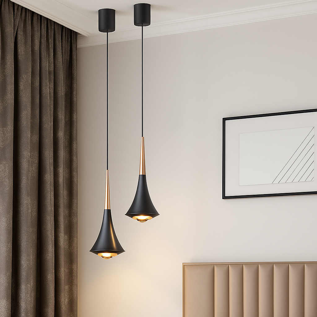 lustre led nordique anti-éblouissant en aluminium à intensité variable - vue 6 sur 8