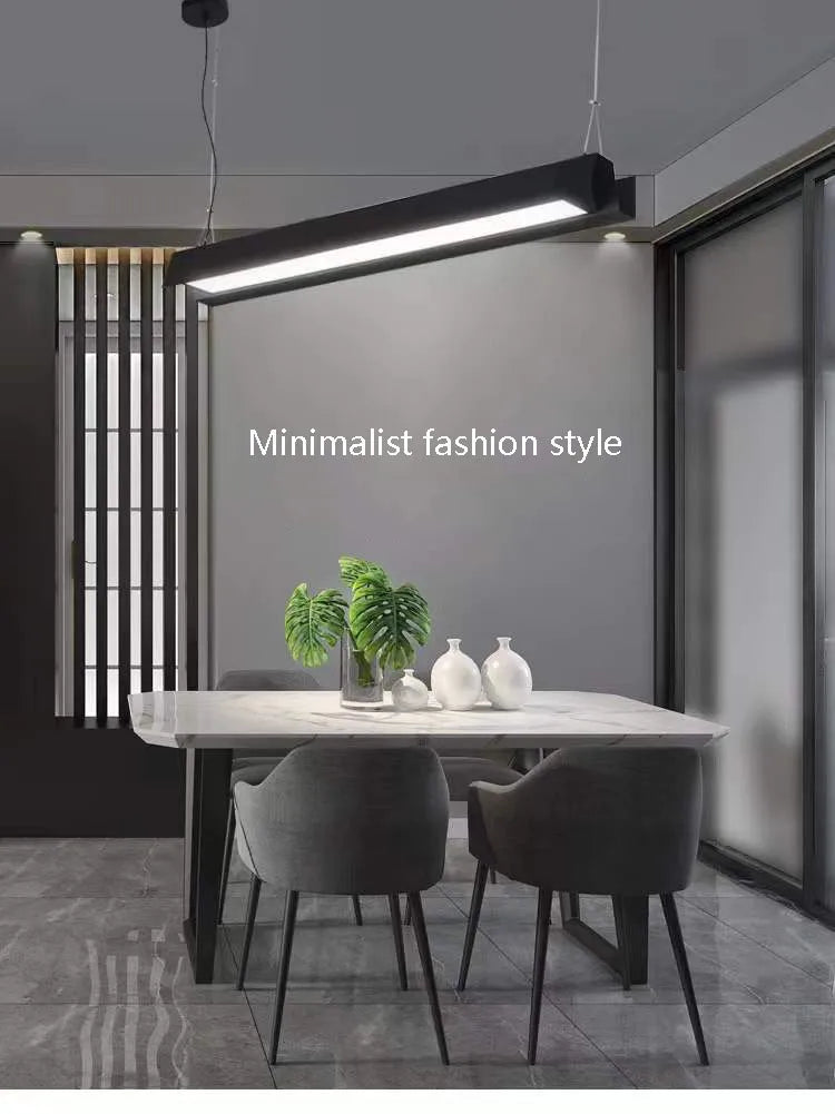 lustre minimaliste moderne en fer forgé à une ligne