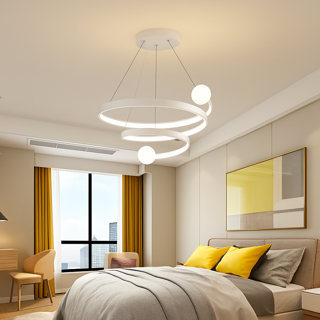 lustre moderne créatif en spirale pour décoration intérieure - vue 6 sur 15