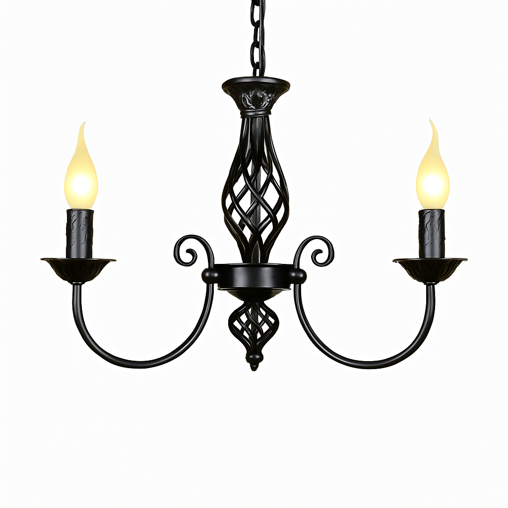 lustre moderne en fer forgé pour décoration intérieure élégante - vue 3 sur 6