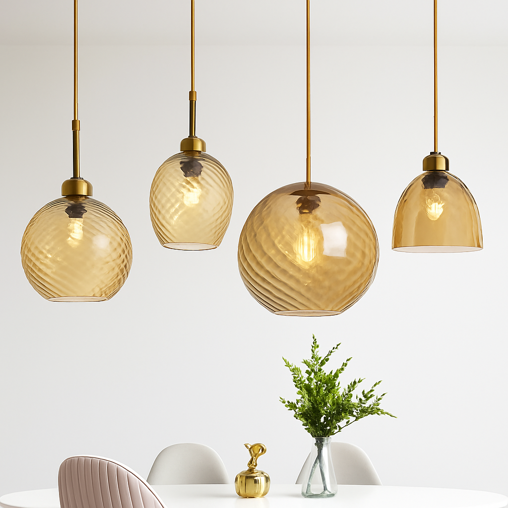 lustre moderne en verre décoratif pour intérieur élégant - vue 3 sur 14