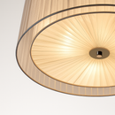 lustre moderne nordique en fer avec abat-jour en gaze