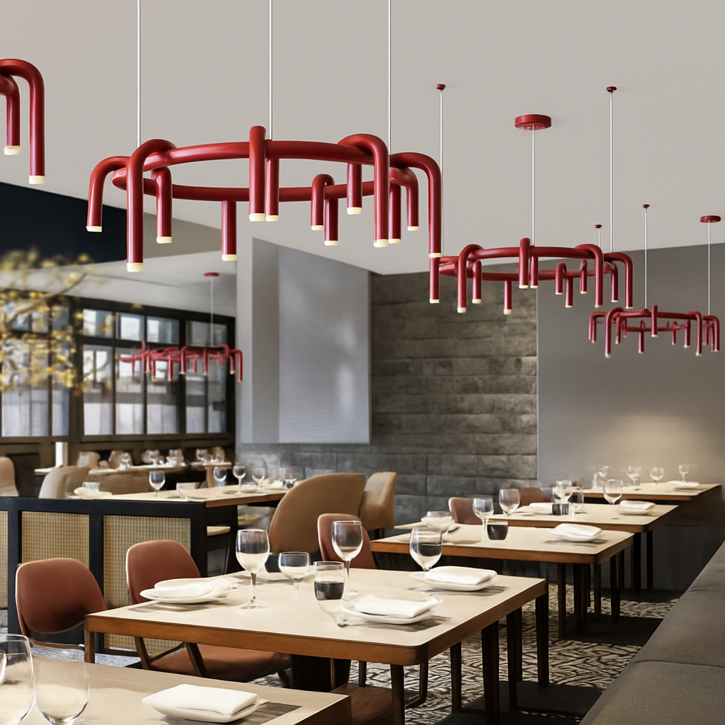Lustre moderne nordique salon restaurant - vue 5 sur 8