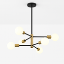 lustre moderne spoutnik satellite à 2/4/8 têtes suspendu