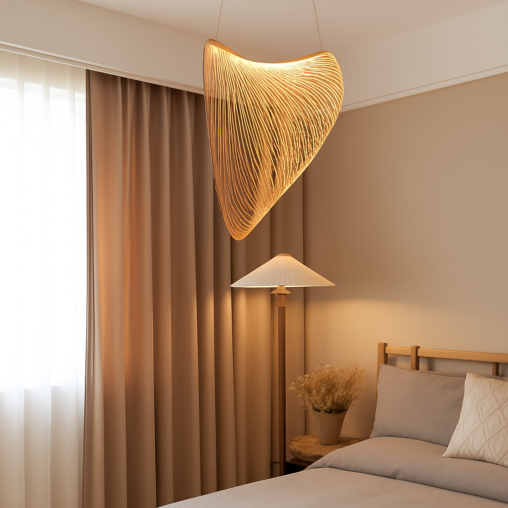 Lustre nordique en bois acrylique nid d’oiseau suspension LED lumières Table cuisine salle à manger décor à la maison éclairage intérieur Lustres - vue 5 sur 7