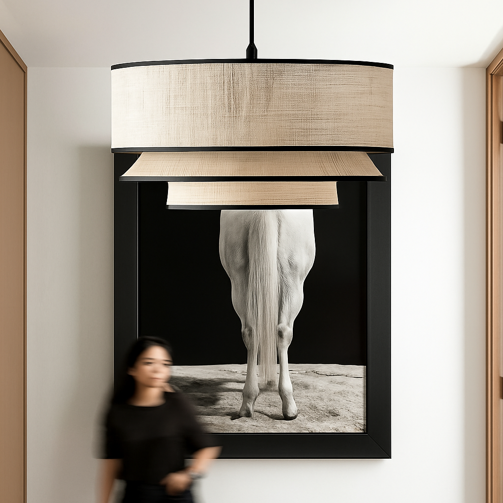 lustre nordique en tissu pour décoration intérieure moderne