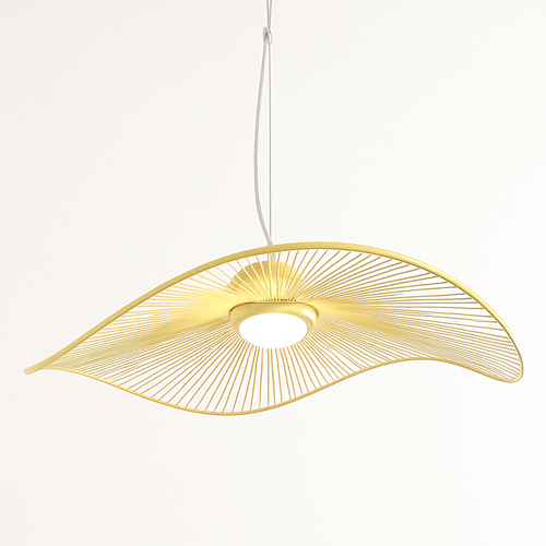 lustre nordique led acrylique design vagues postmoderne