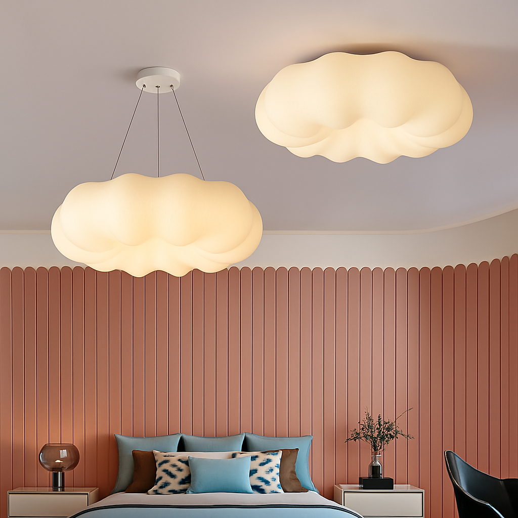 Lustre Nuages Blanc LED Lustre Pour Salle À Manger Chambre D'enfant Hall Créative Décorative Éclairage Quotidien - vue 6 sur 22