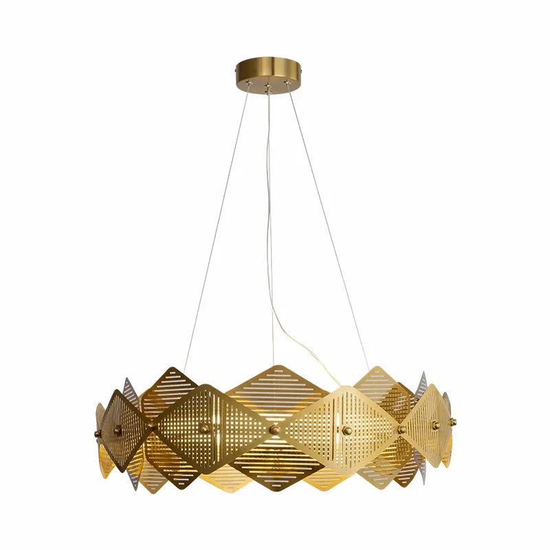 lustre post-moderne en acier inoxydable suspension led minimaliste italienne