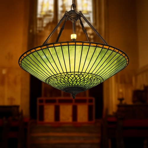 lustre rétro américain en vitrail style tiffany
