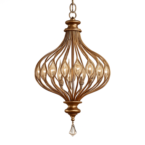 lustre rétro français en cristal style vintage pour villa