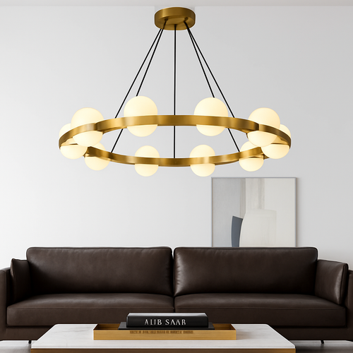 Lustre rond design led moderne