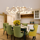 lustre sandyha firefly led design branche d'arbre suspension éclairage