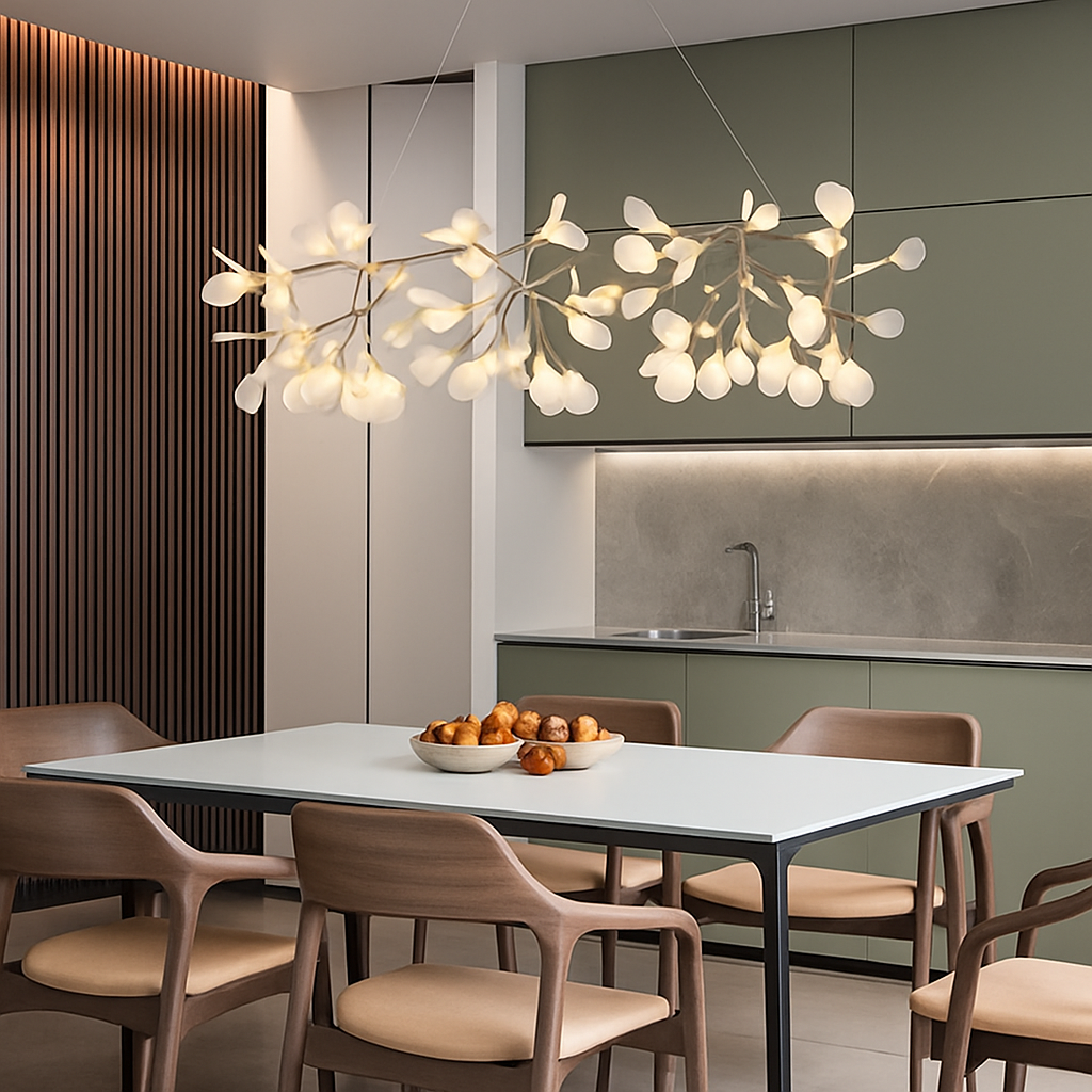 lustre sandyha firefly led design branche d'arbre suspension éclairage - vue 3 sur 6