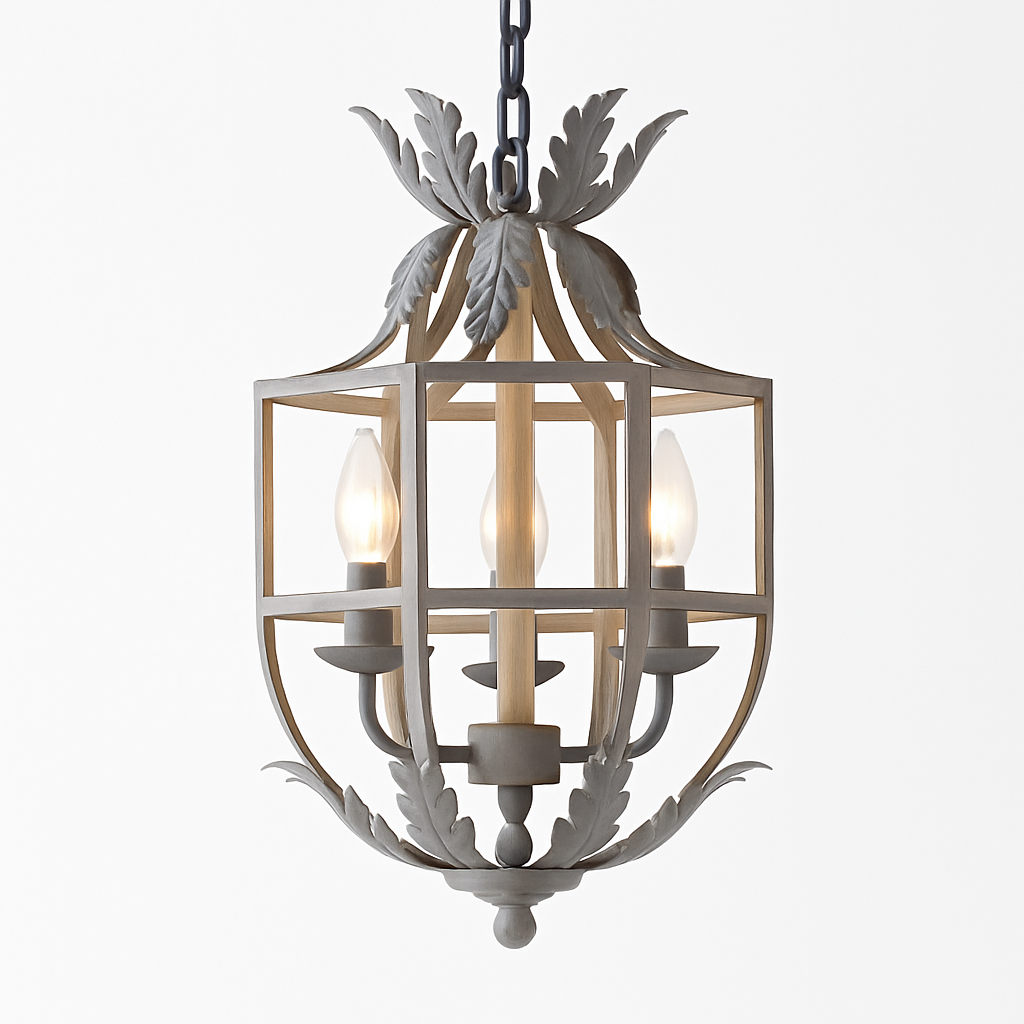 lustre style loft américain vintage en fer nordique rural - vue 5 sur 9