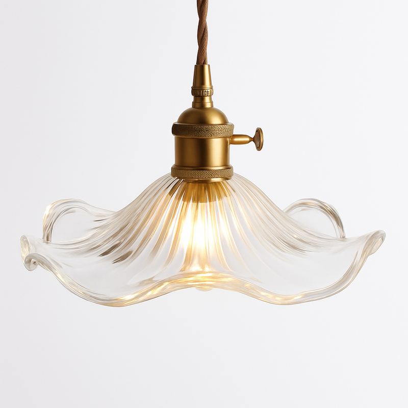 lustre suspendu en verre vintage pour intérieur nordique