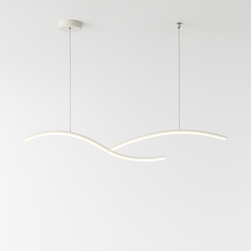 lustre suspendu moderne led avec abat-jour acrylique hyperbolique
