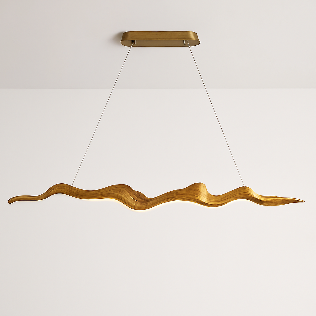 Lustre Vintage Résine Feuille Lumières Dimmable Avec RC