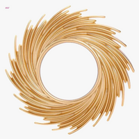 miroir décoratif en rotin en forme de soleil pour décoration intérieure