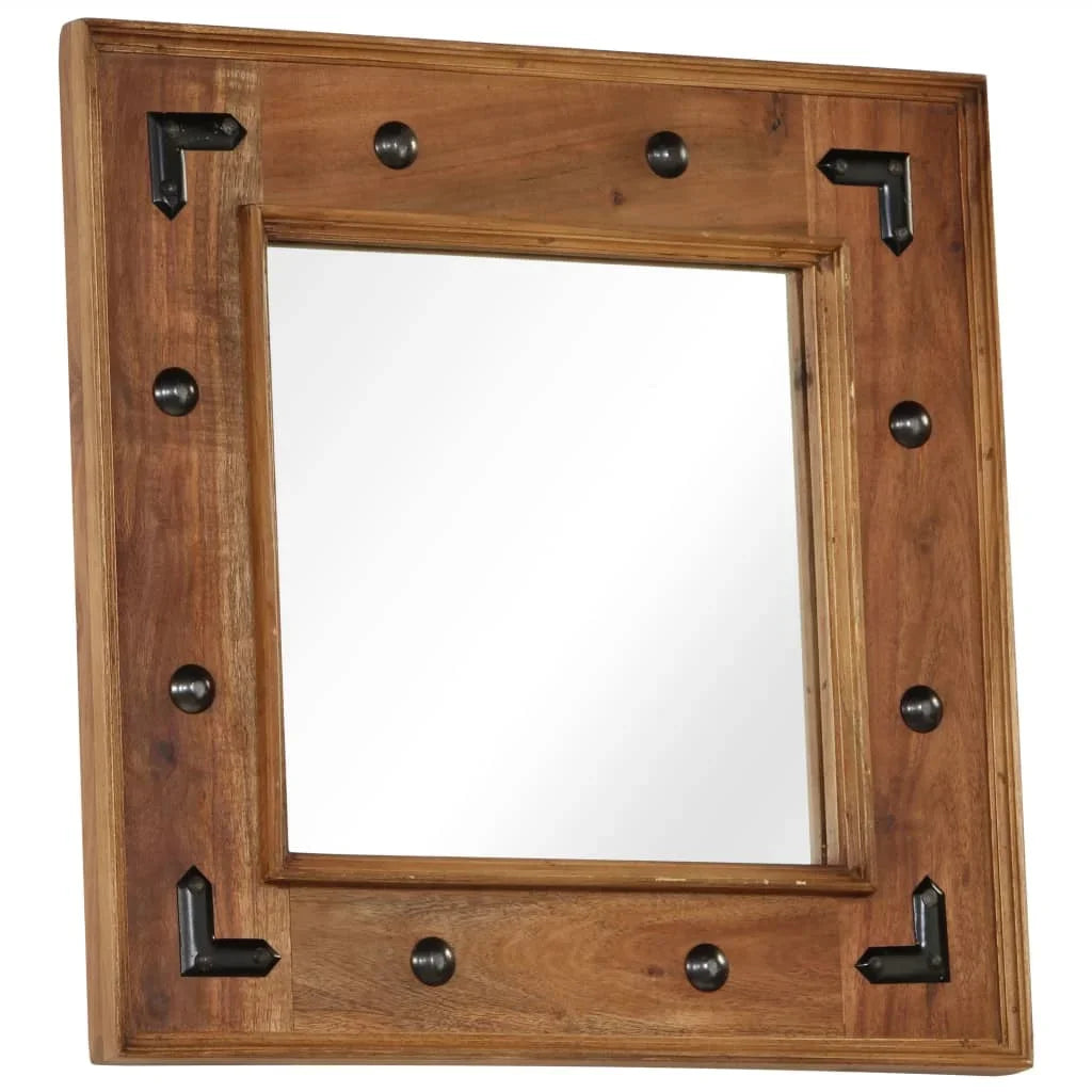 miroir en bois d'acacia massif pour décoration murale intérieure
