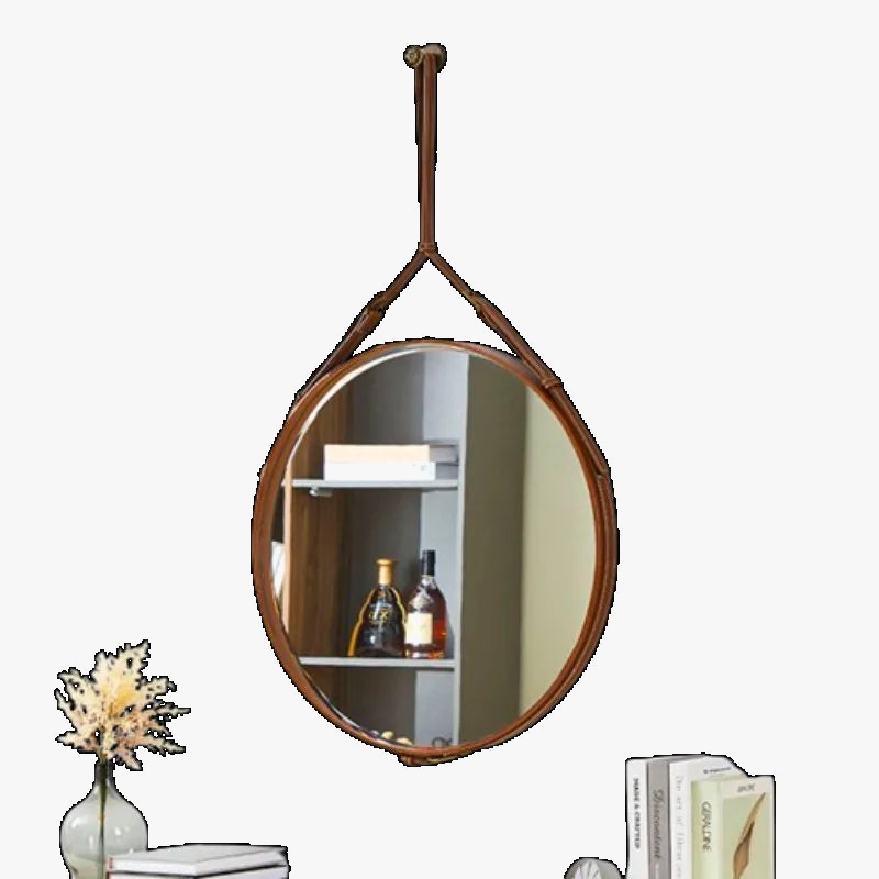 miroirs décoratifs ronds en bois pour décoration intérieure