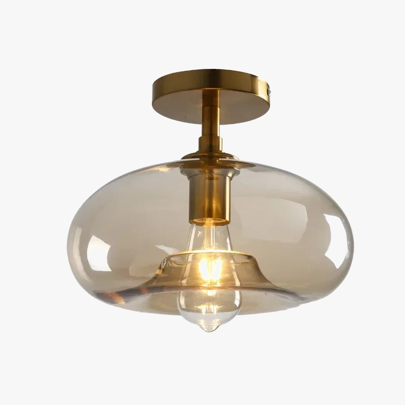 Plafonnier LED en verre au design minimaliste moderne