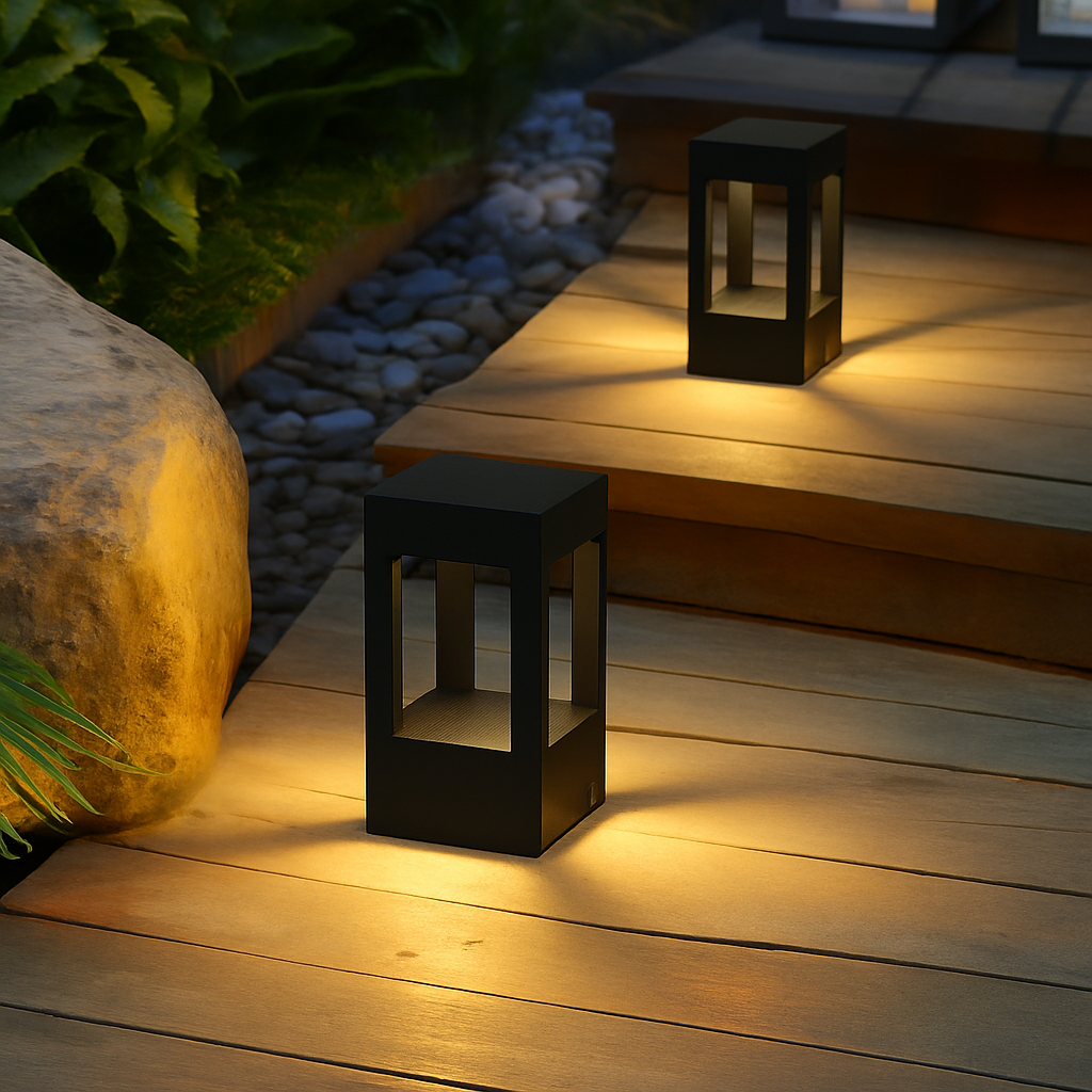 Moderne en aluminium noir extérieur jardin décoration pelouse lampe Villa cour tourisme paysage domaine Rural Led pilier lumières - vue 3 sur 6