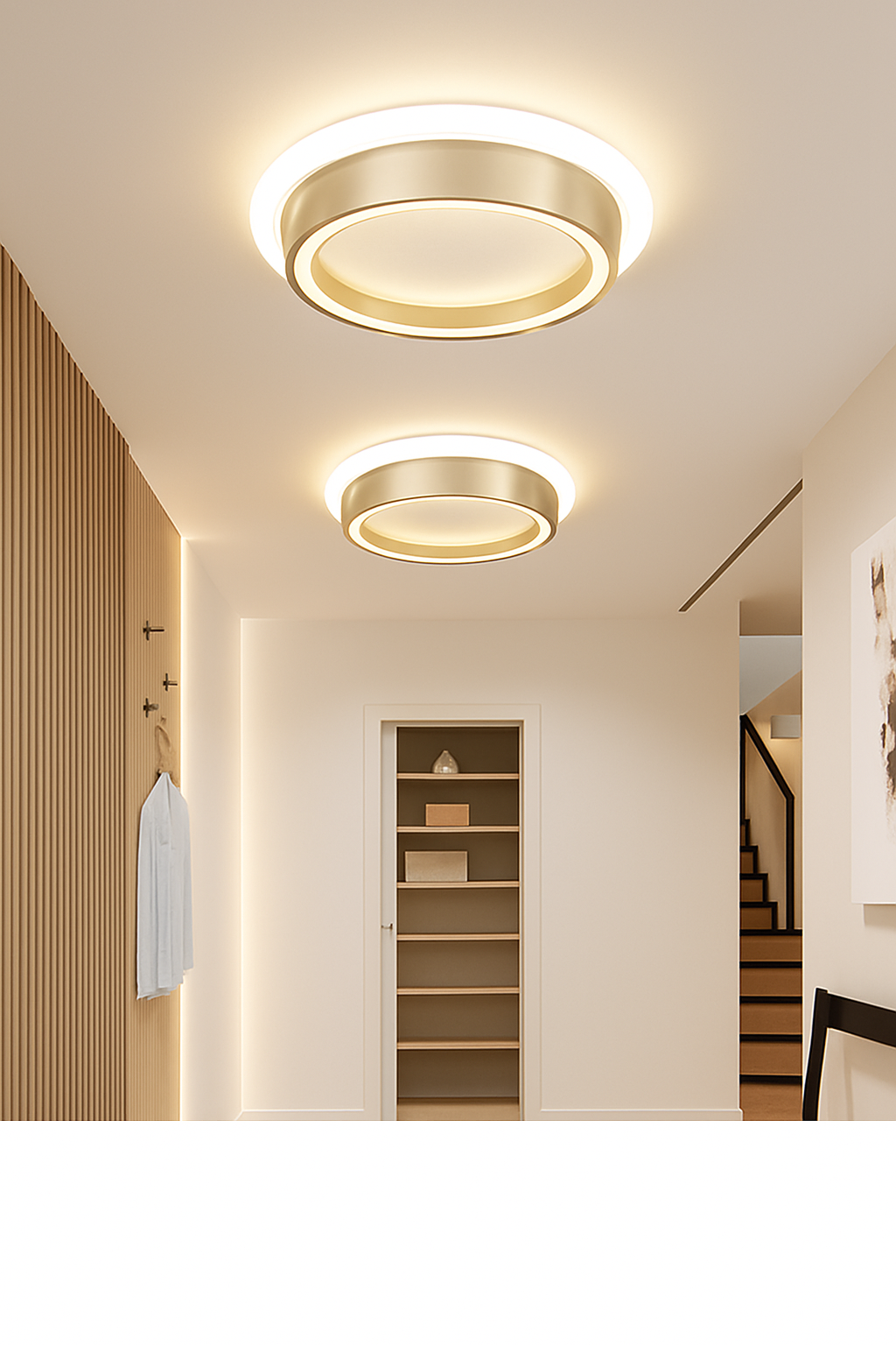 Moderne LED Allée Plafonnier Lustre Pour Couloir Escaliers Foyer Balcon Chambre Salle De Bains Luminaires Intérieur Lustre - vue 4 sur 22