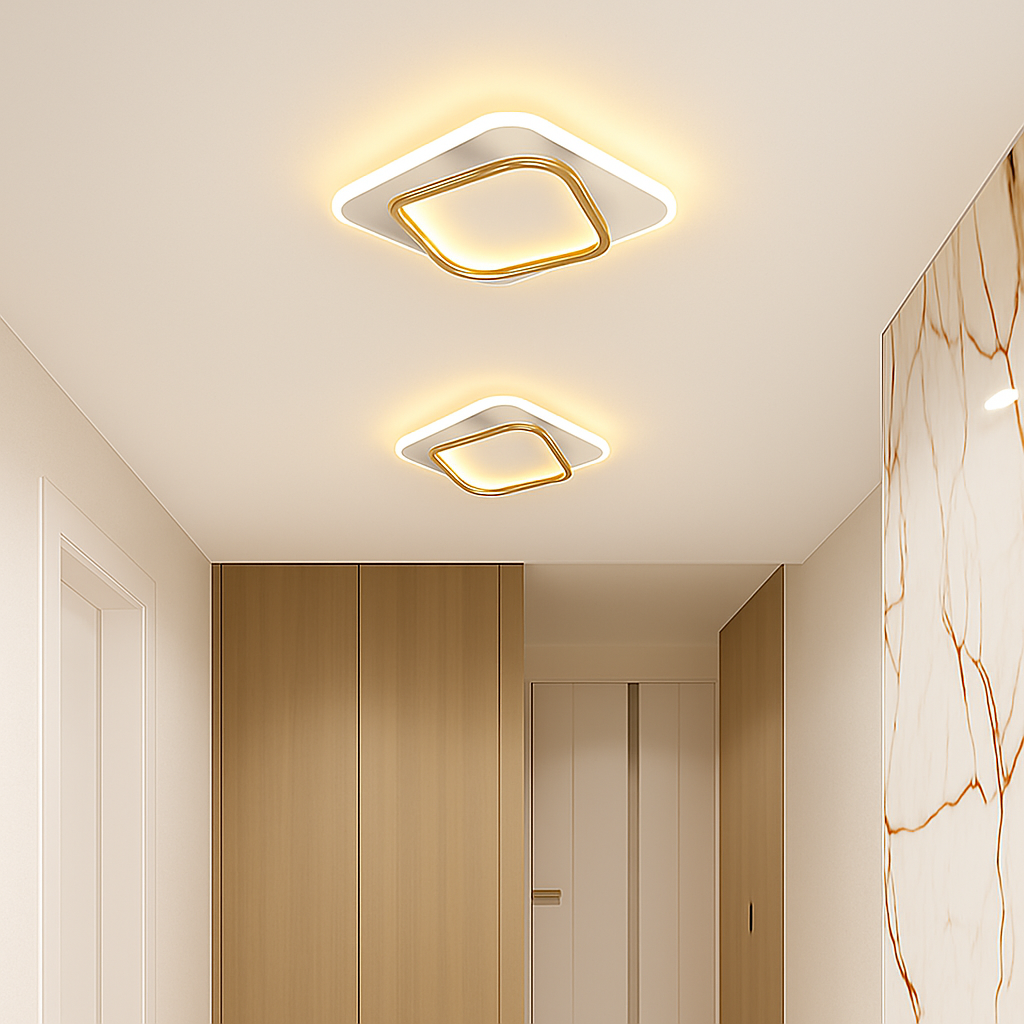Moderne LED Allée Plafonnier Lustre Pour Couloir Escaliers Foyer Balcon Chambre Salle De Bains Luminaires Intérieur Lustre - vue 5 sur 22