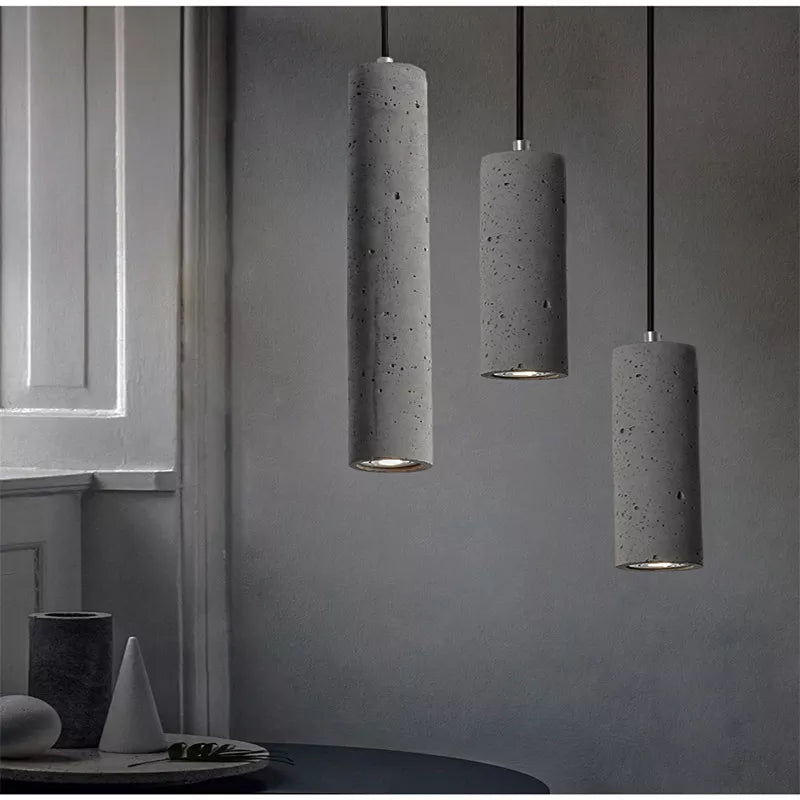 Moderne rétro béton suspension salle à manger corde nordique suspension lampe Loft Vintage salon plafonniers