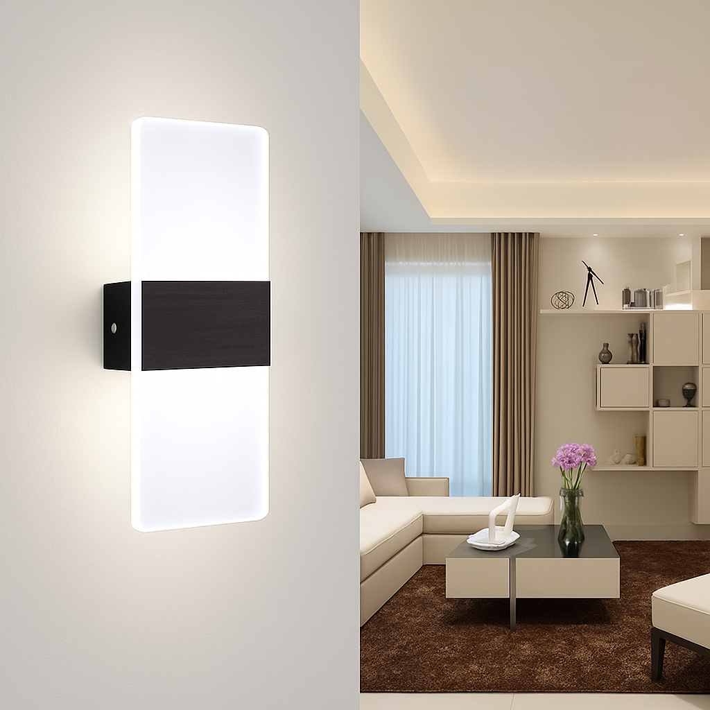 Moderne Simple Chambre Chevet Acrylique applique Créative LED rectangulaire ellipse бра décor à la maison luminaria induction applique murale - vue 4 sur 14