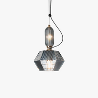 suspension Moderne Vintage Simple fumée gris verre LED cuisine intérieur salon Table de chevet île barre