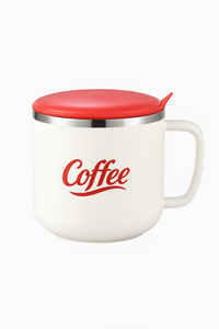 Mug café inox 304 400ml couvercle étanche moderne