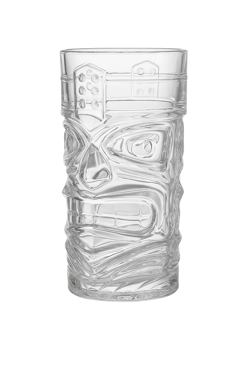 Mug tiki en verre transparent style bar cocktail