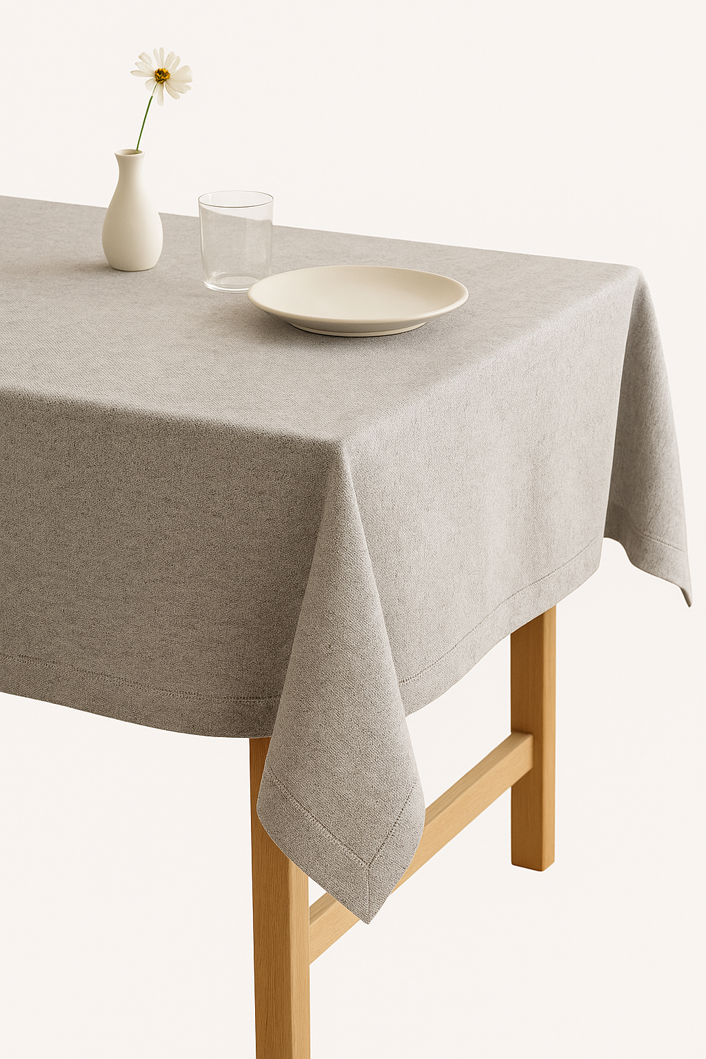 Nappe coton lin imperméable style uni table repas