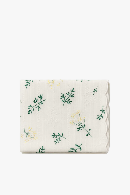 Nappe coton motifs marguerites style coréen table repas