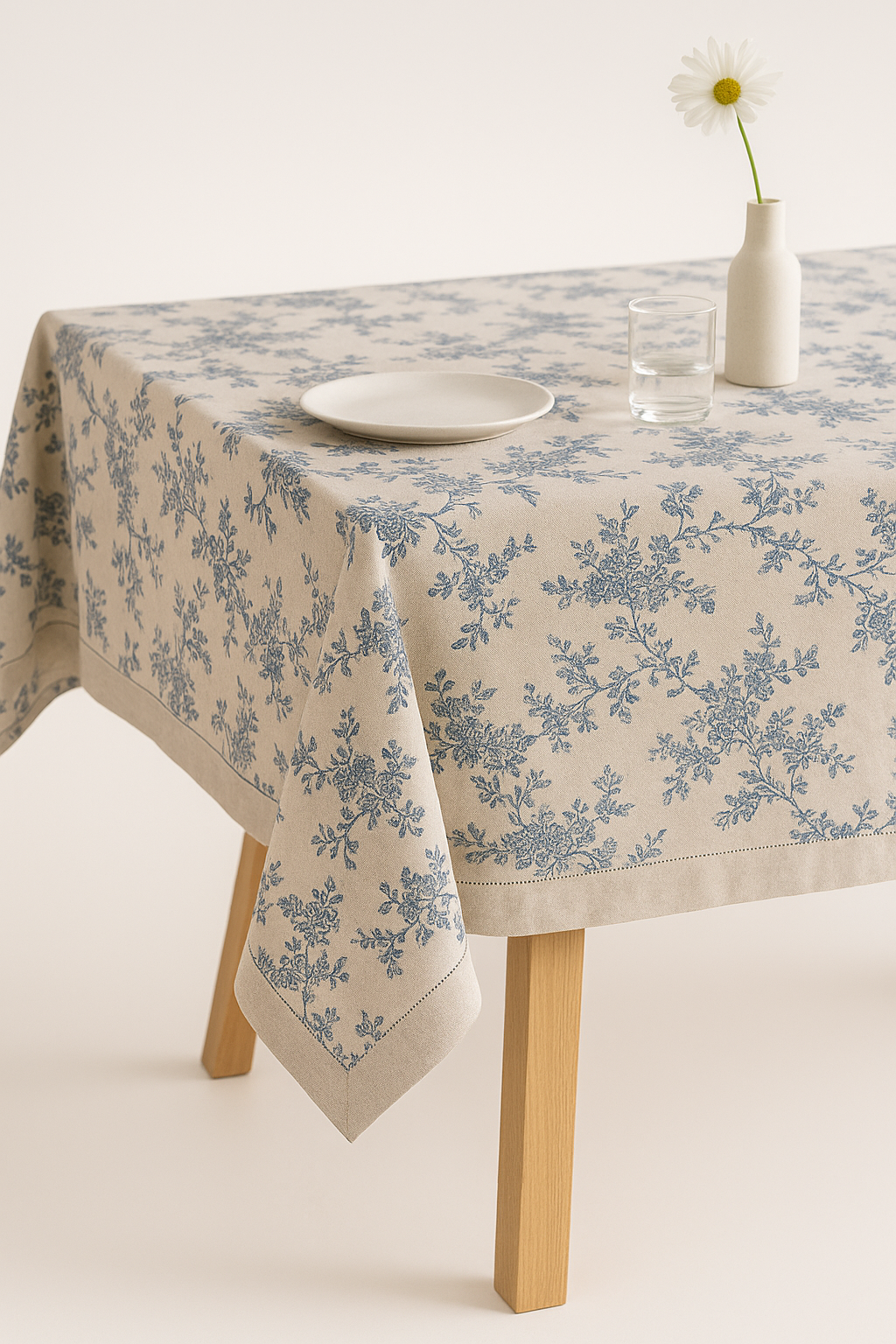 Nappe florale dentelle style champetre pour table cuisine
