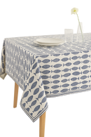 Nappe motif poissons style marin coton polyester repas famille