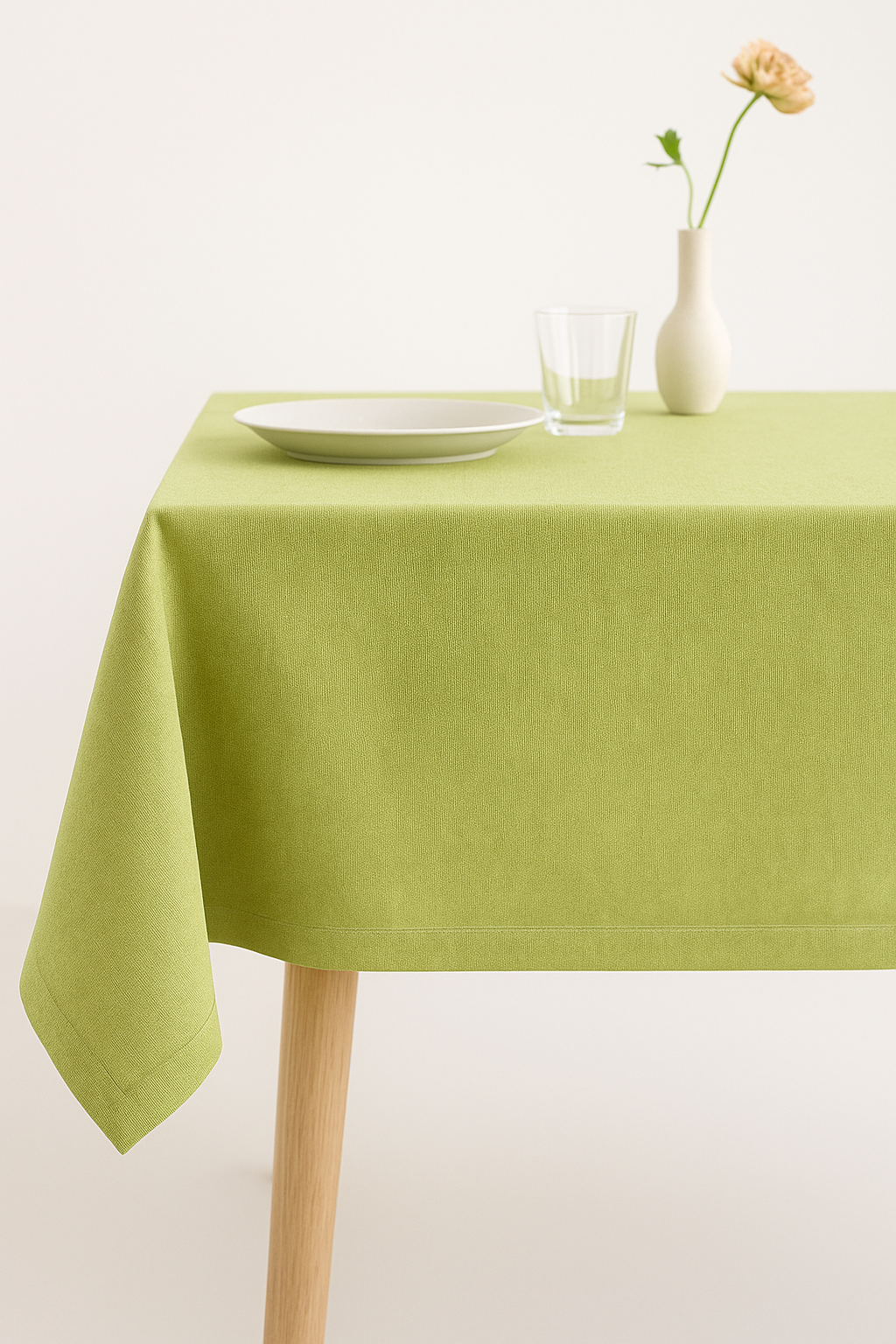 Nappe unie coton lin imperméable style naturel table