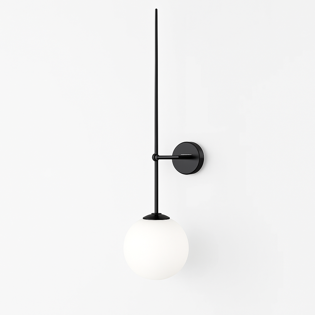 Nordic Denmark Glass Ball Wall Lamp Sconce Light Fixture - vue 2 sur 8