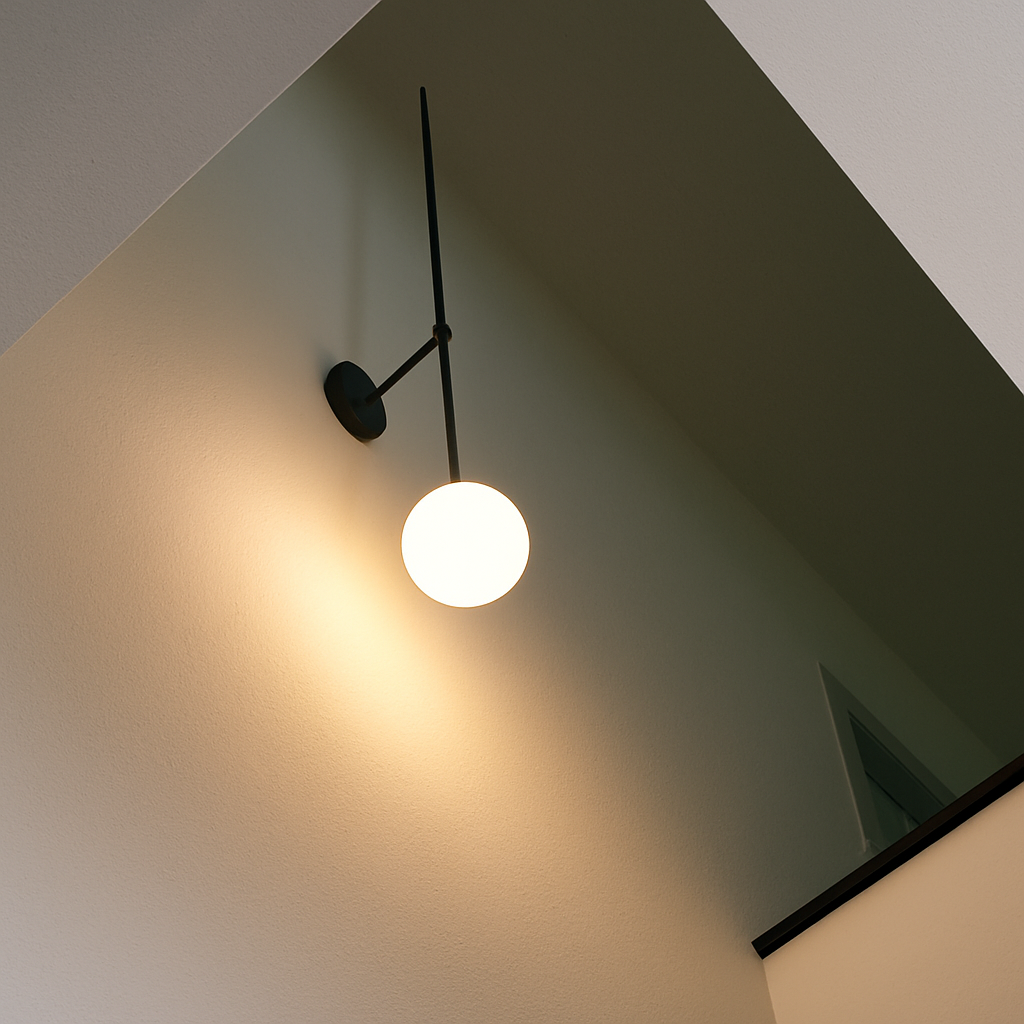 Nordic Denmark Glass Ball Wall Lamp Sconce Light Fixture - vue 4 sur 8