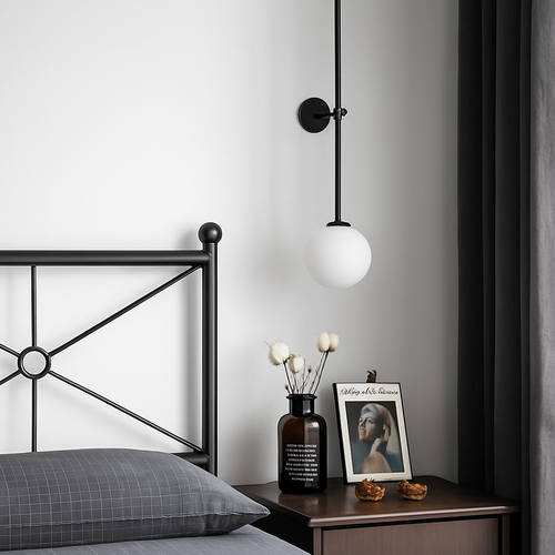 Nordic Denmark Glass Ball Wall Lamp Sconce Light Fixture