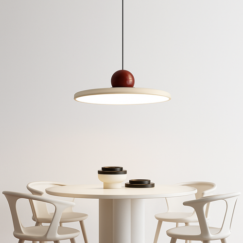 Nordique LED Suspension Lumière Crème Vent Soucoupe Volante Lampes Pour Salon Chambre Chevets Restaurant Hôtel Éclairage Intérieur