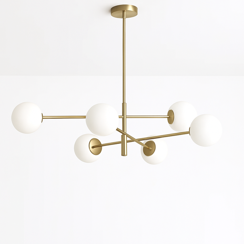 Nordique moderne verre laiton lustre luminaires décor à la maison salon en laiton suspension lumières chambre Restaurant café lampe suspendue