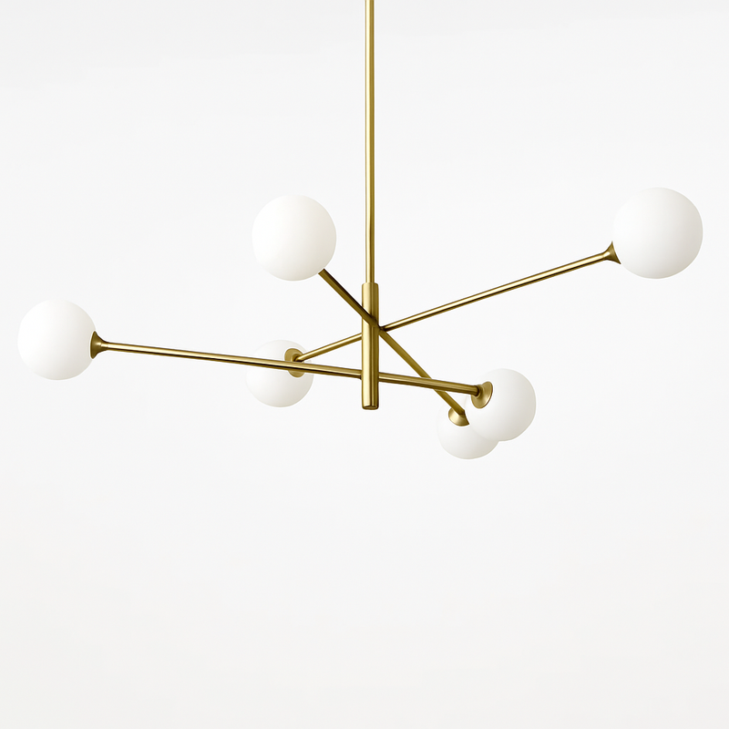 Nordique moderne verre laiton lustre luminaires décor à la maison salon en laiton suspension lumières chambre Restaurant café lampe suspendue